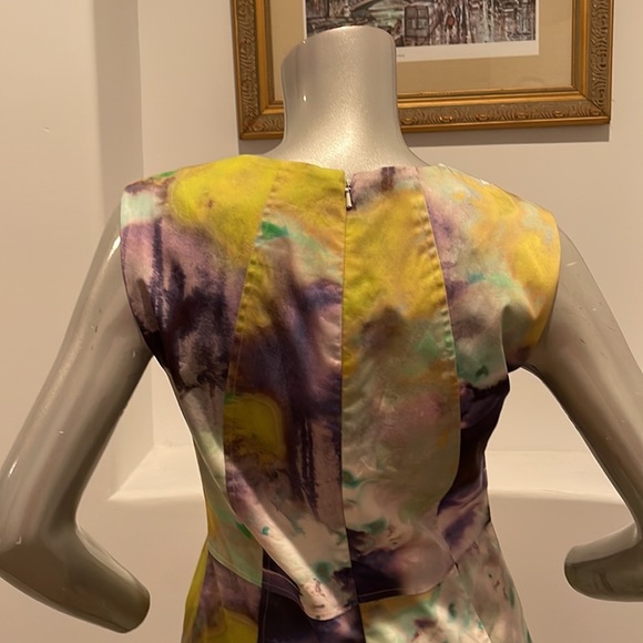 Lela Rose Sleeveless Printed fit and flare Mini dress size 8 - Picture 7 of 13